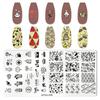 1 PC  Nail Art Templates Stamping Plate Design Flower Butterfly Glass Temperature Lace Stamp Templates Plates Image Decor