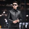 Мужское новое осенне-зимнее пальто из натуральной коровьей кожи с лацканами, повседневная облегающая кожаная куртка