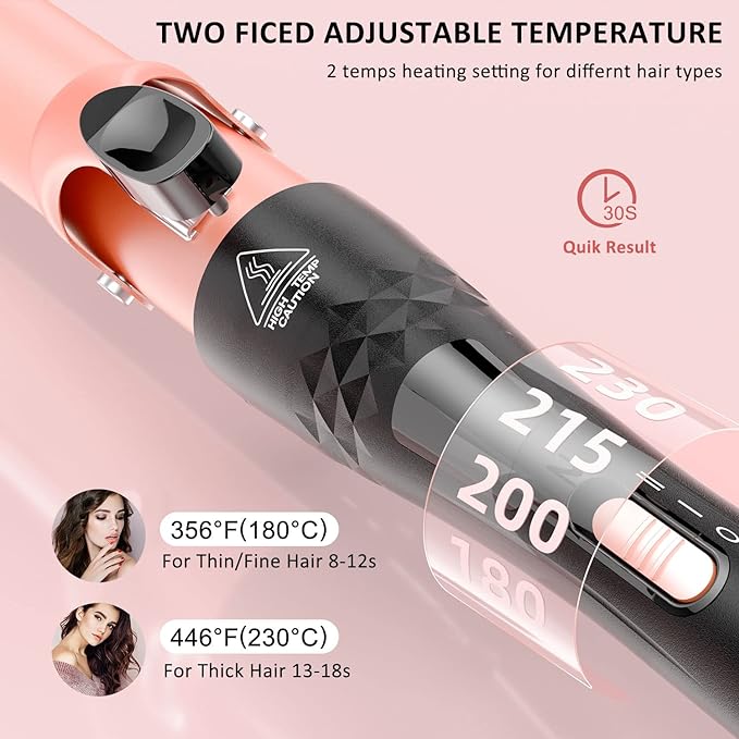 Mulit Professional 5in1 Hair Curler Kit Detachable Barrels Auto Lock & Safety Shut Off Salon Home Dual Use Travel Friendly