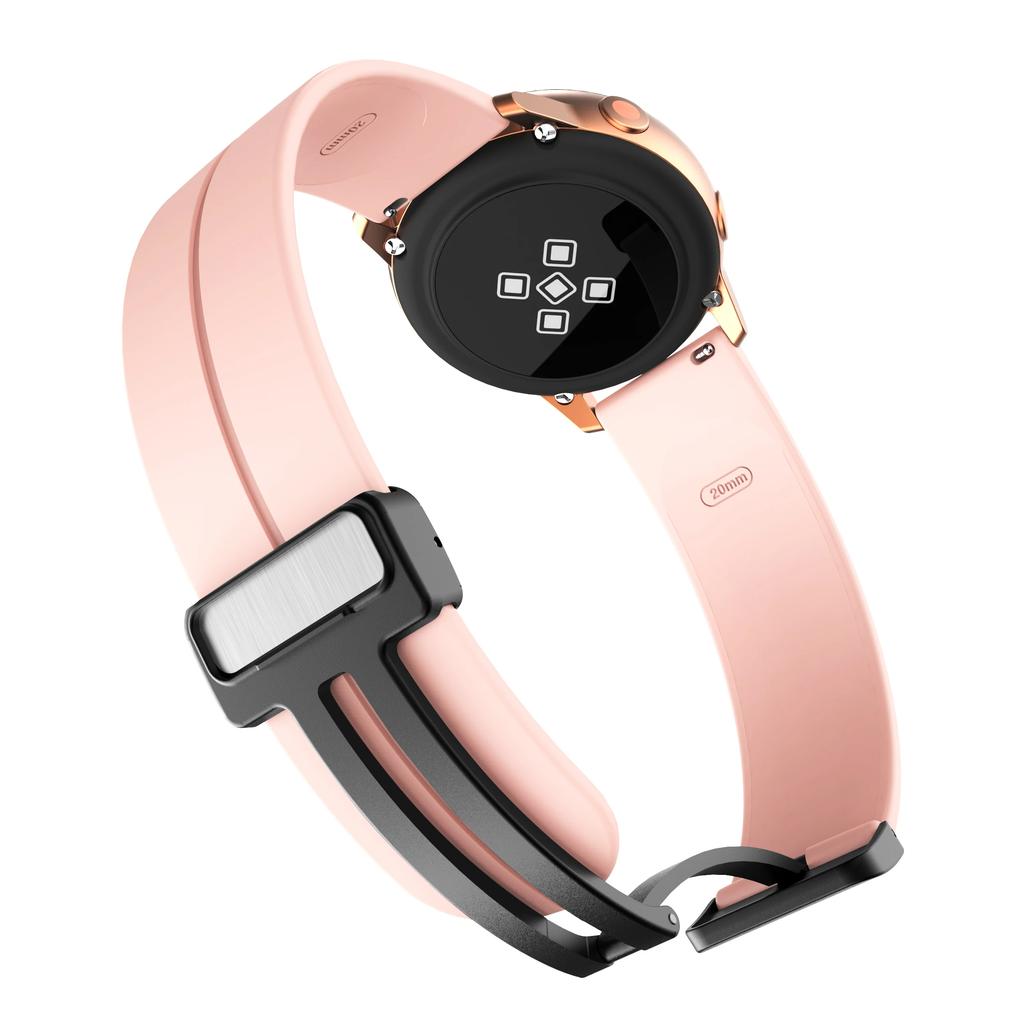 20 мм 22 мм Ремешок для Samsung Galaxy watch 4/5 pro/classic/gear s3/active 2 Спортивный Силиконовый Магнитная Пряжка Huawei GT 2 2e 3 ремешок