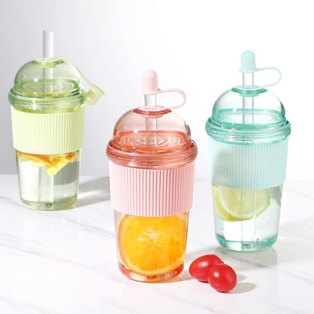 Силиконовая крышка-присоска с крышкой и соломинкой, бутылка для воды, стакан для смузи, прозрачный тамблер, спорт