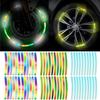 Getrays 60 Pcs Car Reflective Rim Stickers Stickers, Reflective Wheel Rim Stripe Decals for