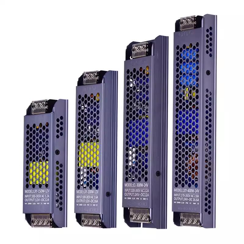 Black King Kong 12V to 24V LED Transformer: Silent, Slim, New Model Power Adapter for LED Strip Lights.