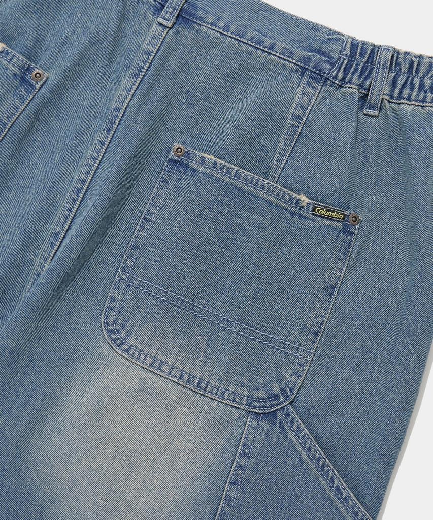 COLUMBIA UNIVERSITY Utility Double-Knee Denim Bermuda Shorts Pants_Light Jean