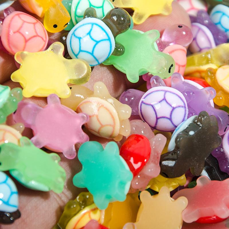 10 шт. Мини светящиеся черепахи домашний декор ландшафтный дизайн смоляные поделки светящиеся черепахи сад аквариум миниатюры украшения украшения