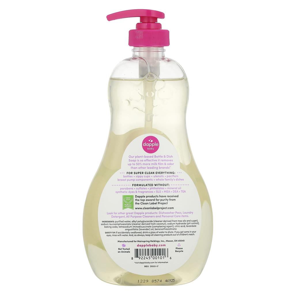 Container and Dish Soap, Sweet Lavender, 500Ml (16.9Fl Oz)
