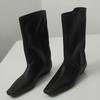 Модные Элегантные Женские Ботильоны Бренд Вечеринка Модные Сапоги Тренд 2025 Новая Обувь Квадратный Носок Обувь на Плоской Подошве Зимние Рыцарские Гладиаторские Боты