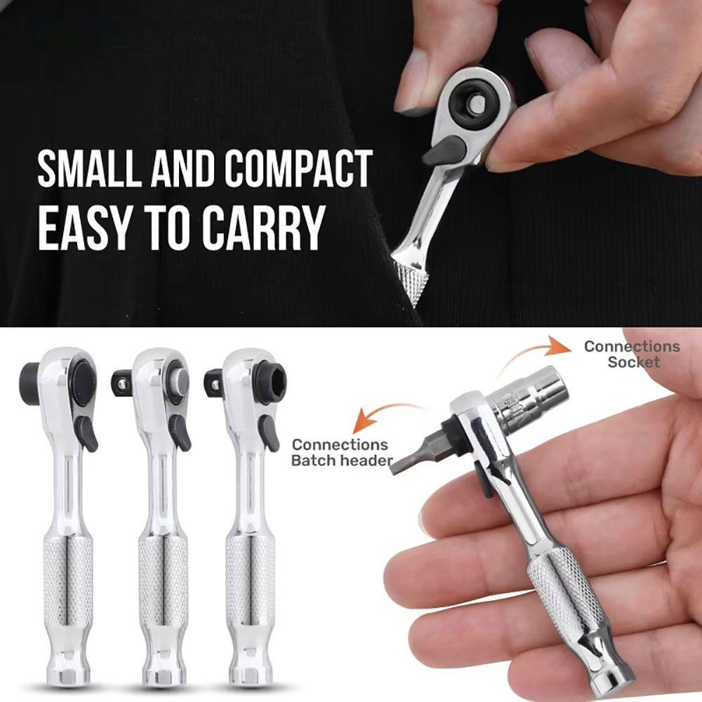 1Pcs with Anti-slip Ergonomic Handle Ratchet Wrench 14 Drive Hand Tool  For Tightening Tasks