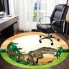 1pc Dinosaur Theme Chair Carpet for Office, Non-slip, Soft and Durable Leisure Rug, Perfect for Office, Living Room yy251103100