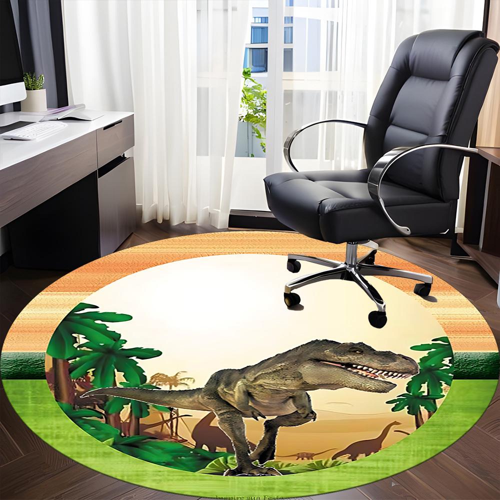 1pc Dinosaur Theme Chair Carpet for Office, Non-slip, Soft and Durable Leisure Rug, Perfect for Office, Living Room yy251103100