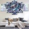5 Pieces Canvas Wall Art Poster Painting Anime Cartoon Attack On Titan Wallpaper Picture Print Home Decor Living Room Cool Mural