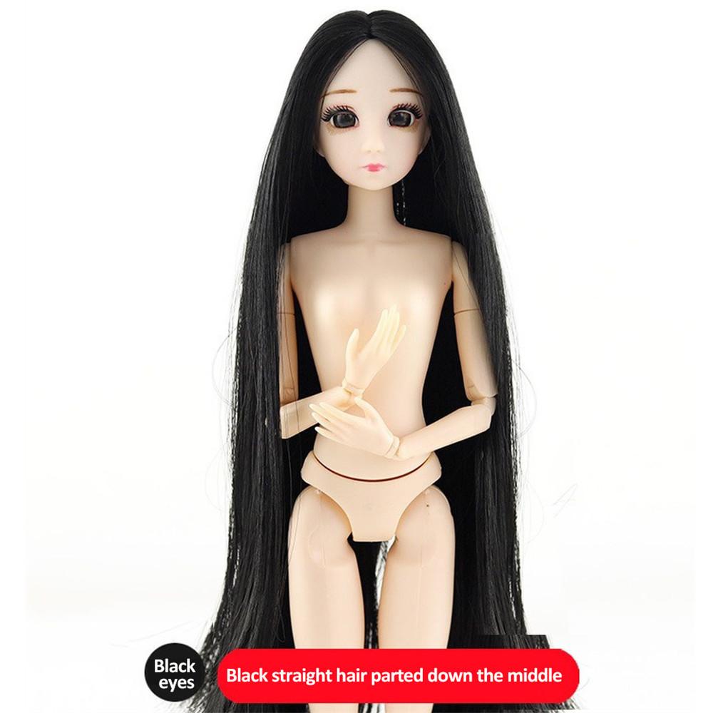 Кукла BJD 30 см, подвижные шарнирные куклы, 3D глаза, пластиковая кукла BJD для девочек, игрушки, длинный парик, женское обнаженное тело, модный рождественский подарок