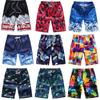 Summer Men Cartoon Floral Printed Beach Shorts Male Casual Lace Up Short Pants