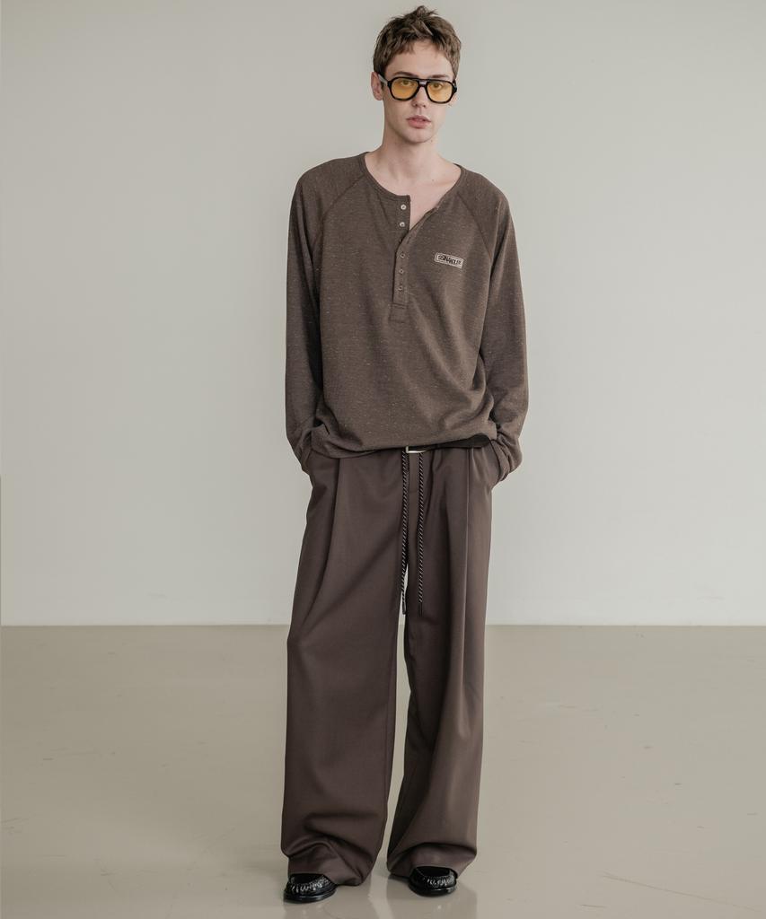 SSIN AND LEE Low Loop Banding Slacks Brown