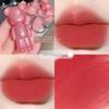 Bear Lip Mud Matte Foggy Velvet Lip Glaze Lipstick Keychain Подвеска для помады для студенческой вечеринки Макияж для девочек