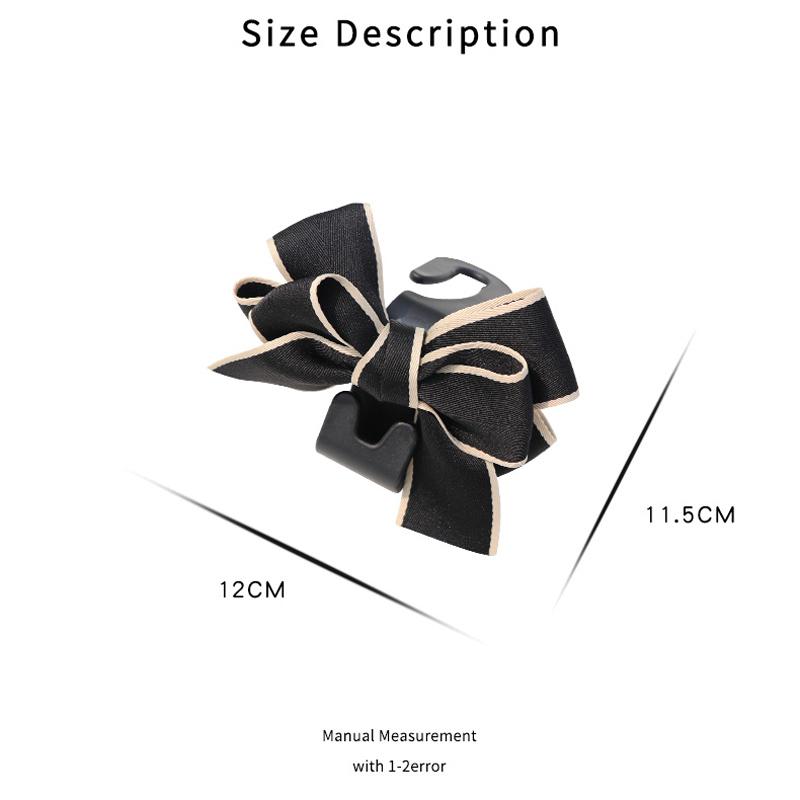 Creative Cute Bowknot Car Seat Back Storage Hooks Vehicle Headrest Organizer Hanger for Groceries Bag Handbag Car Accessories