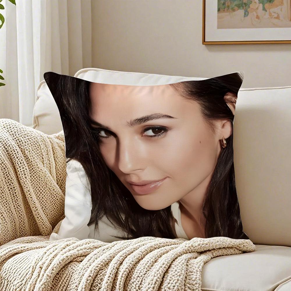 GGal Gadot Cushion Cover Linen Pillowcase Soft for Sofa Bed Home Room Decor