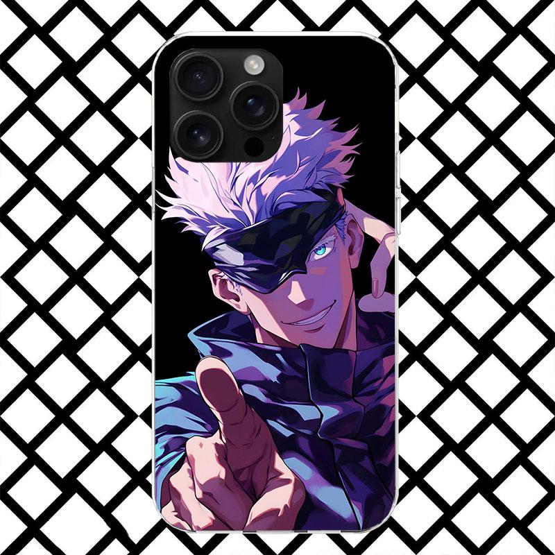 Kaisen J-Jujutsu Годзё Сатору Чехол для телефона для iPhone 17 Air 16 16E 15 14 Plus 13 Mini 12 11 Pro Max 7 8 + SE 2020 Мягкий чехол Funda