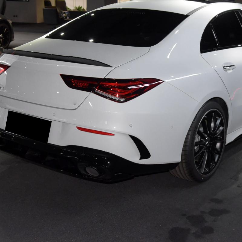 Подходит для Benz Аксессуары AMG 2020+ Cla45 Cla35 Cla200 Cla260 Задний бампер Боковые канарды Сплиттер Плавники Спойлер для кузова