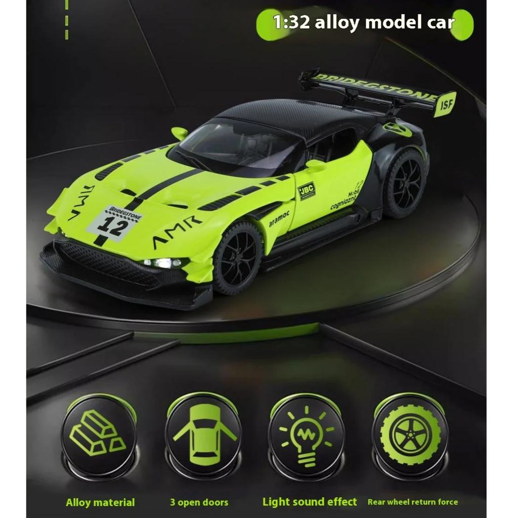 Модель машины из сплава Martin Vulcan в масштабе 1/32, Игрушки со звуком и светом для детей, Настольные коллекционные украшения для подарков мальчикам