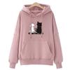 Streetwear Hoodies Fashion Women Sweatshirt Autumn Winter Long Sleeve Harajuku Hooded Sweater Korean Cartoon Cat