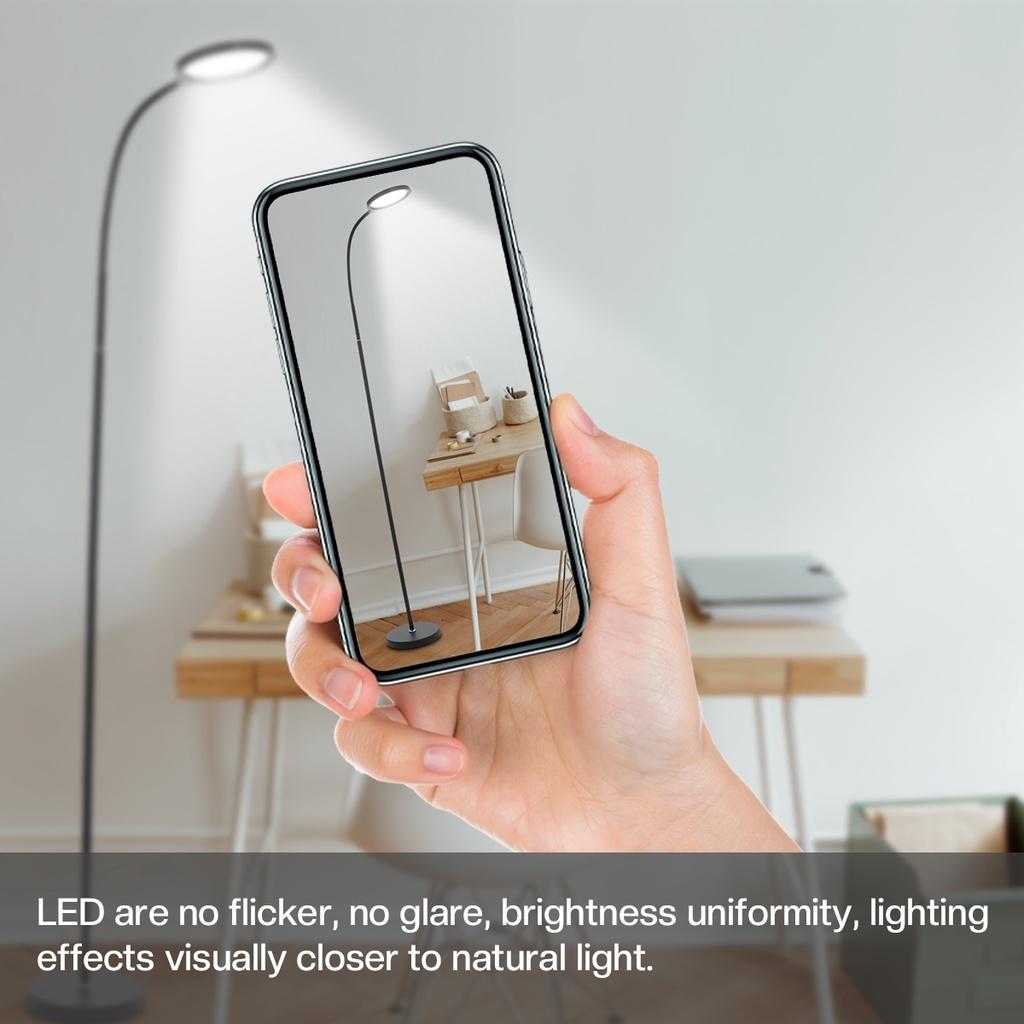 36 В 3-цветный напольный светильник для гостиной, спальни, регулируемый торшер, угловой светильник, лампа для чтения, современный светодиодный напольный светильник