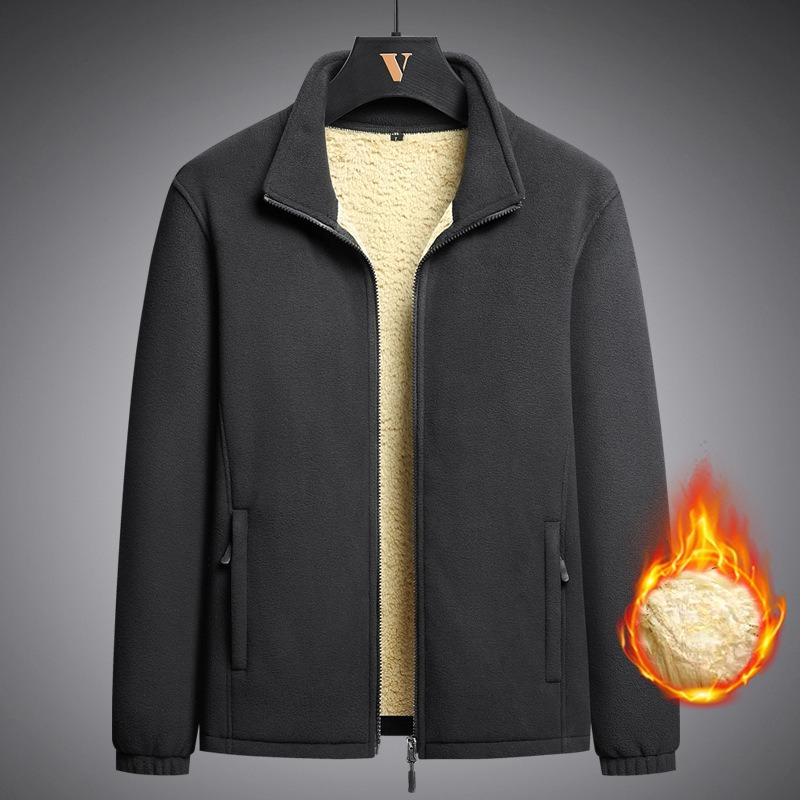 Флисовая толстовка мужская теплая утолщенная толстовка осень-зима мужская одежда однотонная