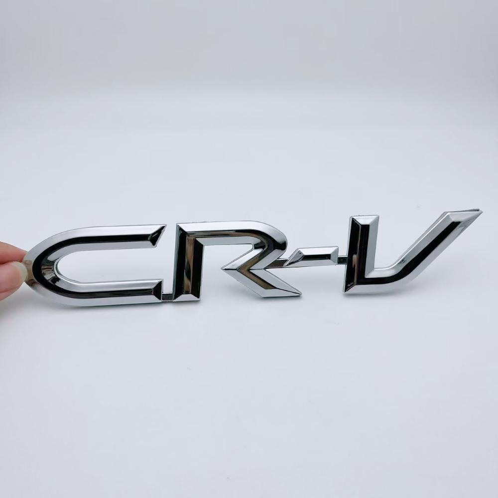 ABAH1 1pcs 3D ABS Letter Emblem Logo Car Stickers Fit Car Rear Trunk Badge Wing Fender Side Badge Sticker Accessories For CRV CR-V