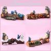 Four Totoro Seasons Scene Model Ornament For Microscopic Decor Landscape