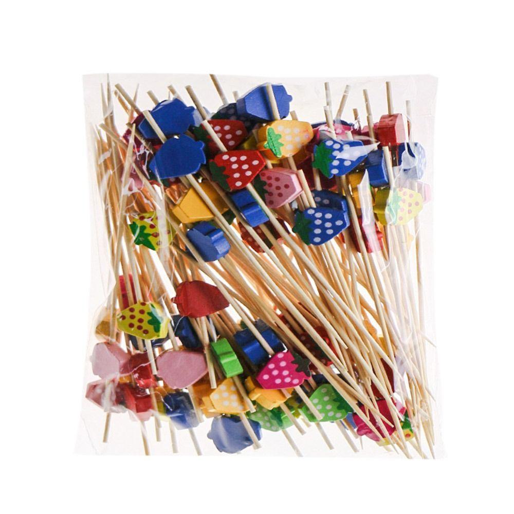 Salad Sandwich Toothpicks Fruit Sticks Handmade Toothpicks Food Fruit Cocktail Decor Bamboo Picks