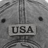Регулируемая бейсболка с вышитым флагом и надписью USA, хлопковая, классическая, с изогнутым козырьком, для мужчин и женщин