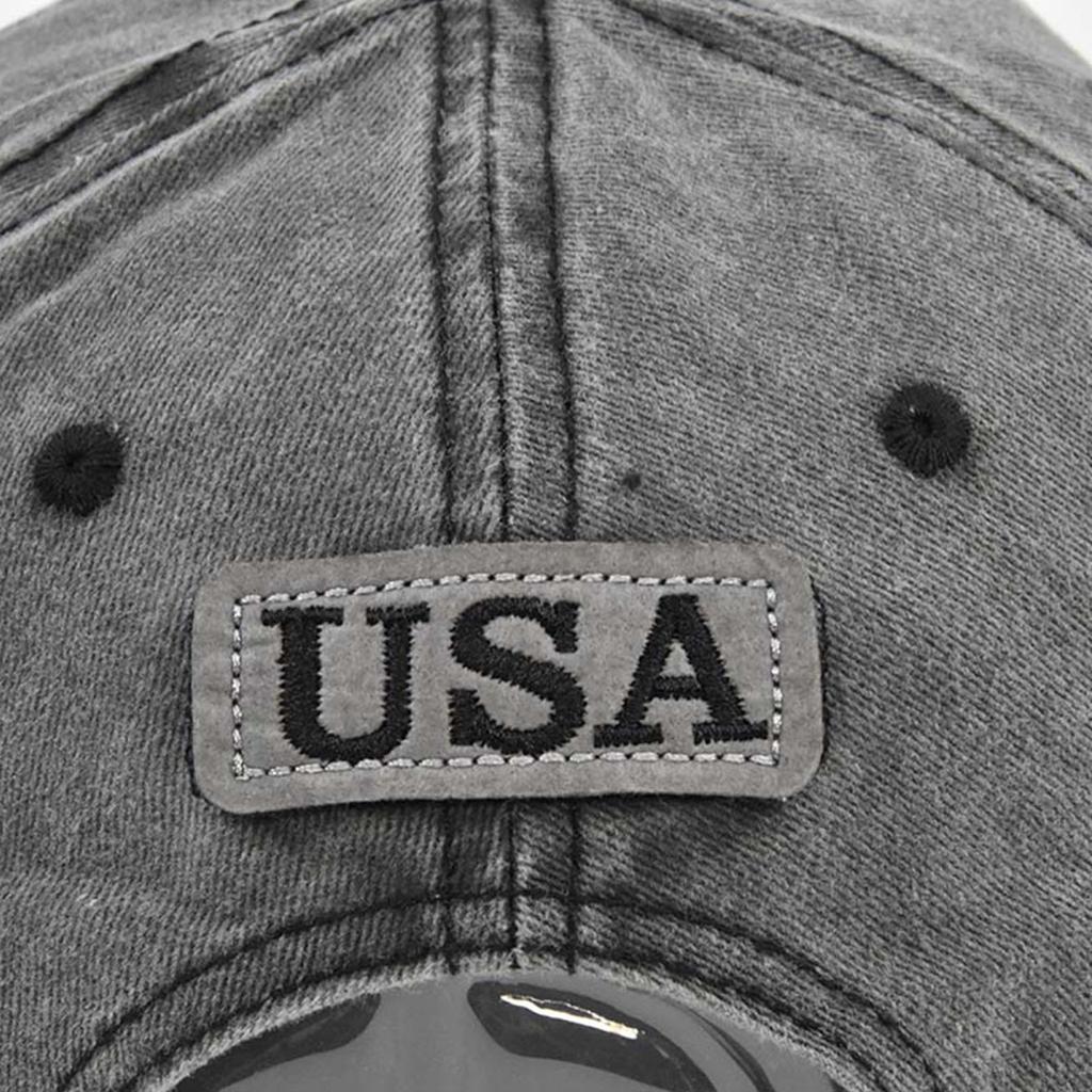 Регулируемая бейсболка с вышитым флагом и надписью USA, хлопковая, классическая, с изогнутым козырьком, для мужчин и женщин
