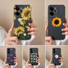 For Oppo A5 Pro Realme P3 Narzo 60 30 10 C75x 14X 14 14T Beautiful Sunflower Daisy Phone Cases Square Liquid Silicone Shockproof Housing For Oppo Capa