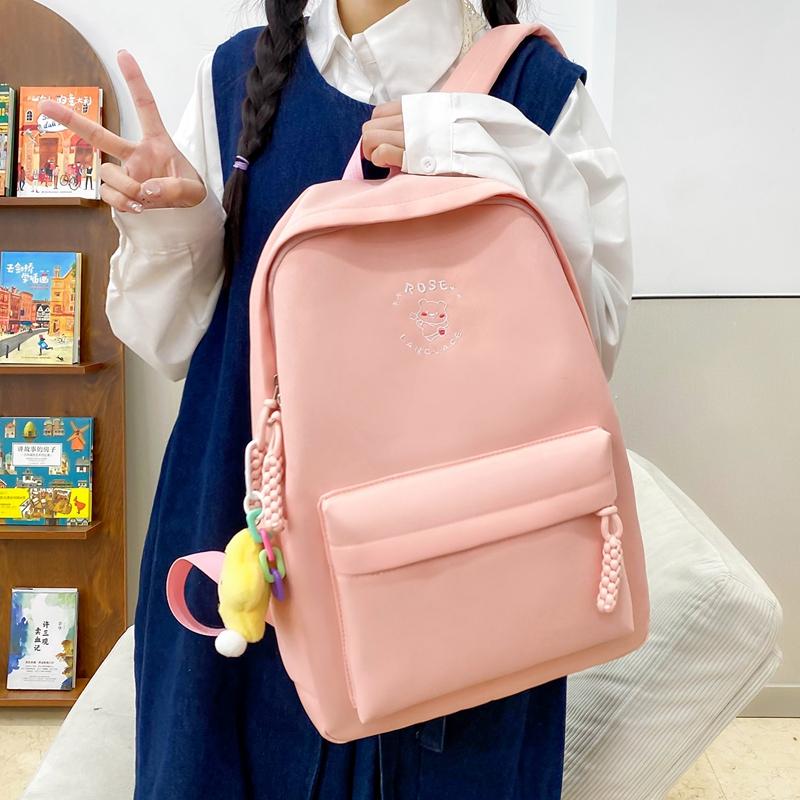 Комплект из трех рюкзаков с мультяшным принтом, школьный рюкзак для девочек, большой вместимости, для учеников начальной и средней школы