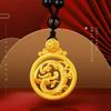Gold Color Couple Dragon and Phoenix Pendant Dragon and Phoenix Chengxiang Male Phoenix Necklace Female Jewelry