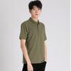 New Summer Style Solid Color Men's Lapel Work Clothes Short-sleeved Korean Style Large Size Golf Men's Polo Shirt