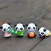 4pcs/lot Cute Mini Panda Animal Figurines Dollhouse Toys Miniatures/Terrarium Micro Fairy Garden DIY Accessories Ornaments