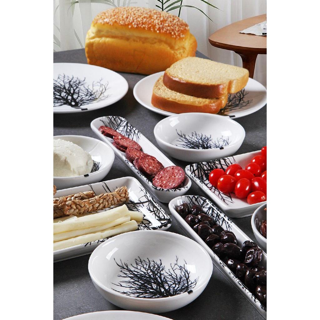 14 Piece Handmade Tree Of Life Pattern Breakfast Set For 6 People - Luxury Breakfast Presentation Set