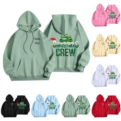 Женская мода, легкий женский свитер с длинными рукавами и карманами, рождественская толстовка с капюшоном