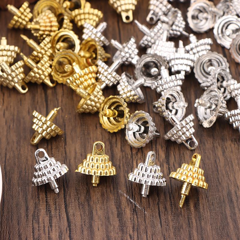 50/100Pcs Pendant Set Balls Charms Pendants Caps Decoration Holder Sphere Stand Replacement Creative Accessory Christmas Parts