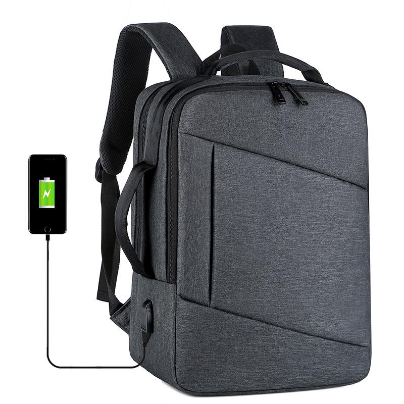 TS JYL laptop bag,Solid Laptop Backpack Simple Men Large Handheld Briefcase
