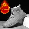 Модные Зимние Горячо Продаваемые Теплые Пушистые Хлопковые Ботинки Износостойкая Подошва для Мужской Спортивной Обуви Трендовые Высокие Мужские Ботильоны