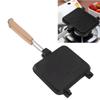 Sandwich Frying Pan Double Sided Stick Proof Breakfast Flip Pan with Detachable Handle for Steak Bread Egg