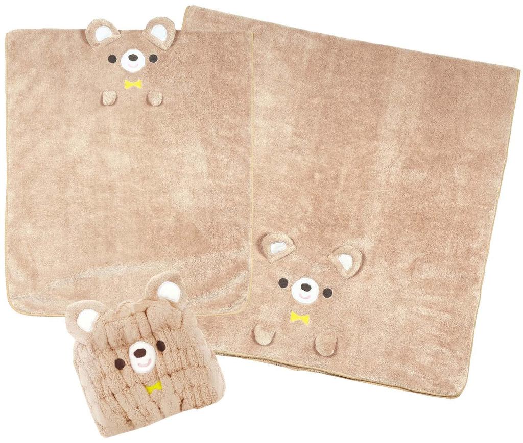 Skater Absorbent Bath Bear 60cm x 120cm Quick-Drying Towel, Design, (TODR1-A)