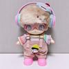 Dimoo Doll Outfit Set Rainbow Headphones Pink Overalls T-Shirt Shoes Glasses 5pcs Fashion Accessory 7-14 Old Collectible