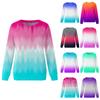 Women's Round Neck Tops Cotton Women's Casual Fashion Print Long Sleeve O-Neck Pullover Top Blouse