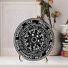 Calendar Dowsing Board Set,Round Chart Mat Sun Moon Altar Supplies Card Stand Wooden Engraving