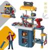 Repair Tool Set for Kids Tool Set Trolley Case with Realistic Lights & Sounds Toy Drill Wrench Kitchen Toy Set for Girls Boys