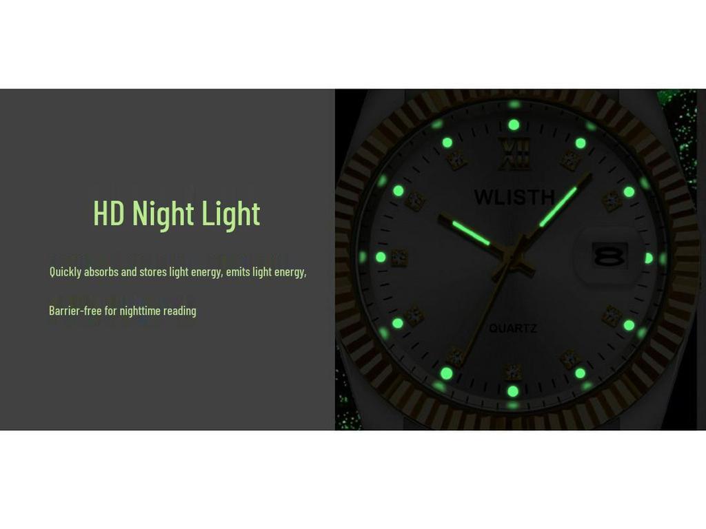 Водонепроницаемые кварцевые парные часы Wolis - Элегантные мужские и женские наручные часы