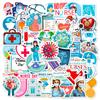 50 Light Blue Themed Hospital Icons Doctors Nurses Stickers Injections Clinic Decoration Nurses Stickers
